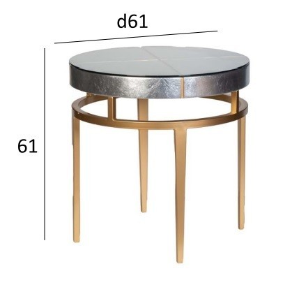 Стол журнальный "Futuro" серебристый d61*61см (TT-00006459) Стол журнальный "Futuro" серебристый d61*61см (TT-00006459)