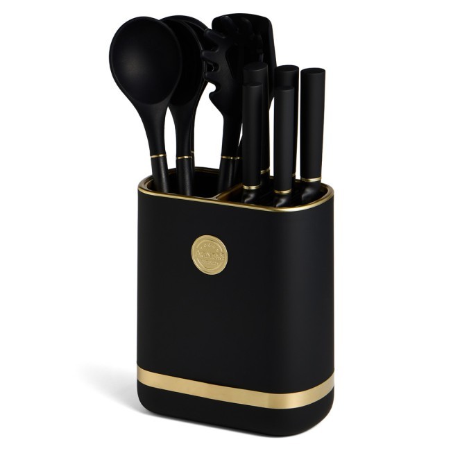 Набор agness из 11пр: 5 ножей,подставка,половник,ложка,лопатка,шумовка,ложка для спагетти Agness (671-221)