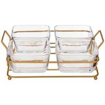 Менажница 4 секции на подставке 270 мл 10,5*10,5*5,5см Lefard (172-137)