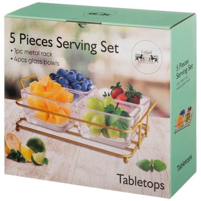 Менажница 4 секции на подставке 270 мл 10,5*10,5*5,5см Lefard (172-137)