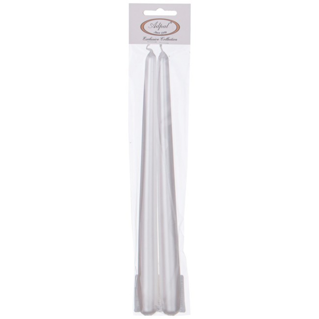 Набор свечей из 2 шт прямые 29 см жемчужный (TT-00015270)