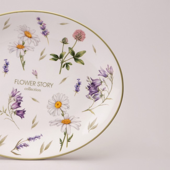 Блюдо овальное agness "flower story" 31,5*25,5*3 см Agness (358-2170)