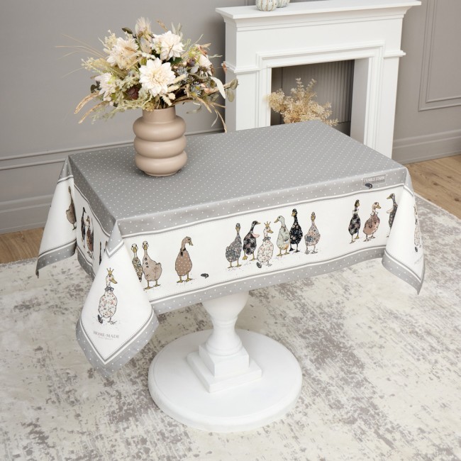 Скатерть "family farm" 110х140см , 100% хлопок серый, твил, пропитка Lefard (850-750-20) Скатерть "family farm" 110х140см , 100% хлопок серый, твил, пропитка Lefard (850-750-20)