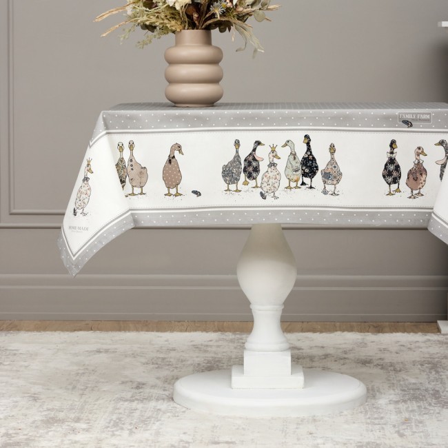 Скатерть "family farm" 110х140см , 100% хлопок серый, твил, пропитка Lefard (850-750-20) Скатерть "family farm" 110х140см , 100% хлопок серый, твил, пропитка Lefard (850-750-20)