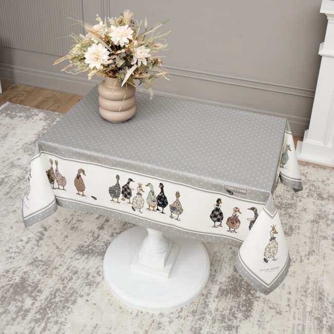 Скатерть "family farm" 110х140см , 100% хлопок серый, твил, пропитка Lefard (850-750-20) Скатерть "family farm" 110х140см , 100% хлопок серый, твил, пропитка Lefard (850-750-20)