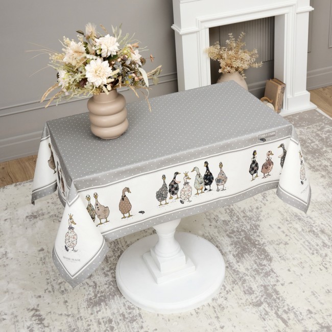 Скатерть "family farm" 110х140см , 100% хлопок серый, твил, пропитка Lefard (850-750-20) Скатерть "family farm" 110х140см , 100% хлопок серый, твил, пропитка Lefard (850-750-20)