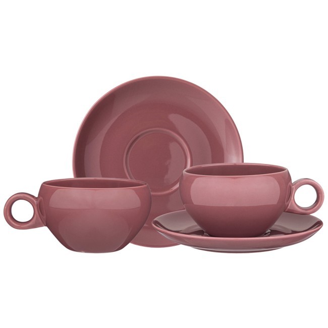 Чайный набор bronco "fusion" на 2 пер. 4 пр. 290 мл брусничный Bronco (263-1150)