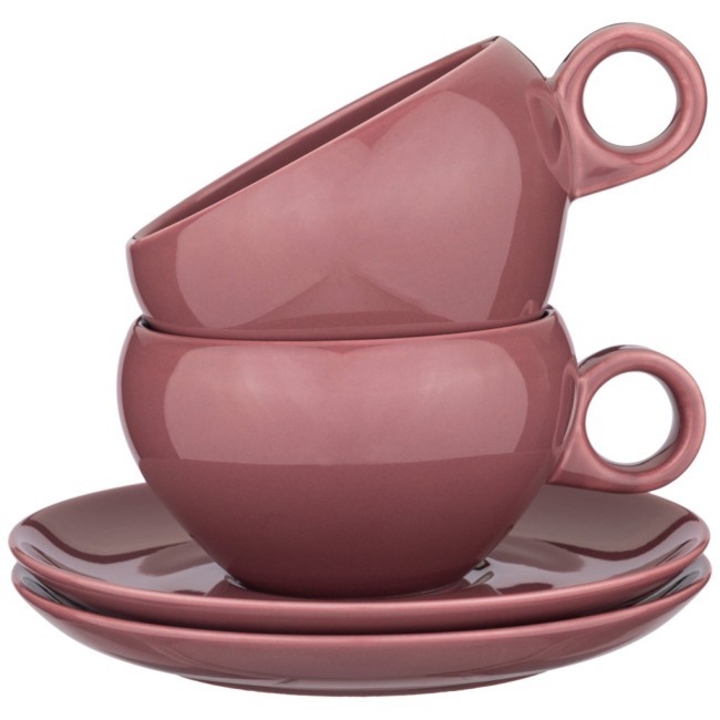 Чайный набор bronco "fusion" на 2 пер. 4 пр. 290 мл брусничный Bronco (263-1150)