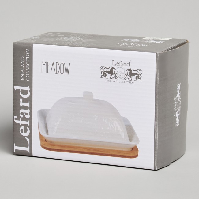 Масленка lefard "meadow" на дер. подставке 17*12,5*8 см Lefard (587-241)