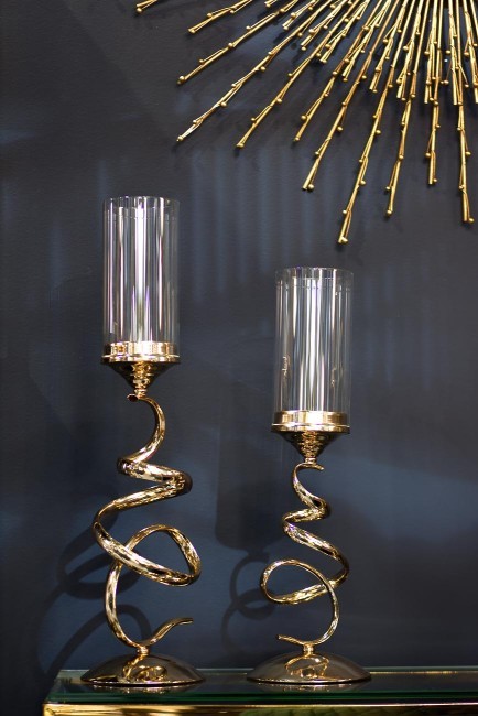 Подсвечник золото 16х16х61 (TT-00001128)