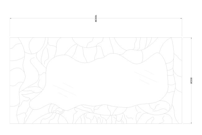 Зеркало в объемной металл. раме  80*160см (TT-00012066)