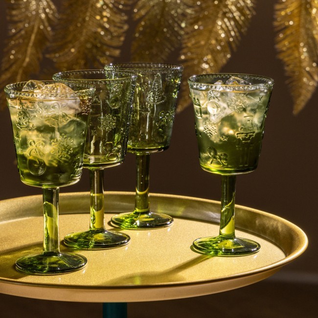 Набор бокалов "щелкунчик" green, 4 шт/280 мл Lefard (355-412)