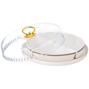 Менажница lefard "herbal" 4 секции с пластик. крышкой на подставке Lefard (42-492)