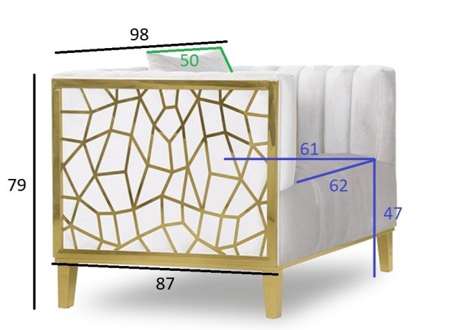Кресло Базель (Basel), велюр серый 98*87*79см (TT-00007919) Кресло Базель (Basel), велюр серый 98*87*79см (TT-00007919)