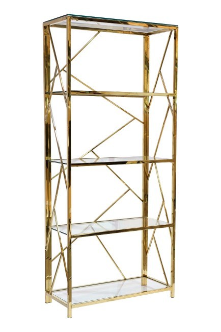 Стеллаж стекло прозр/золото 80*35*180см (TT-00002839) Стеллаж стекло прозр/золото 80*35*180см (TT-00002839)