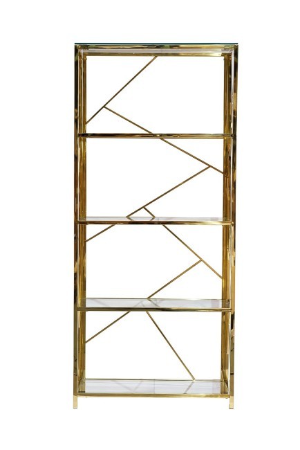 Стеллаж стекло прозр/золото 80*35*180см (TT-00002839) Стеллаж стекло прозр/золото 80*35*180см (TT-00002839)