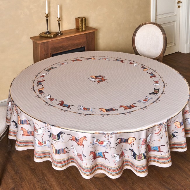 Скатерть круглая "passage" 220см ,капучино,100%хлопок,твил,пропитка Lefard (850-760-26) Скатерть круглая "passage" 220см ,капучино,100%хлопок,твил,пропитка Lefard (850-760-26)