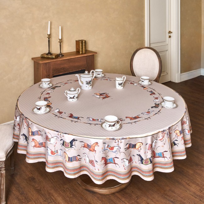 Скатерть круглая "passage" 220см ,капучино,100%хлопок,твил,пропитка Lefard (850-760-26) Скатерть круглая "passage" 220см ,капучино,100%хлопок,твил,пропитка Lefard (850-760-26)