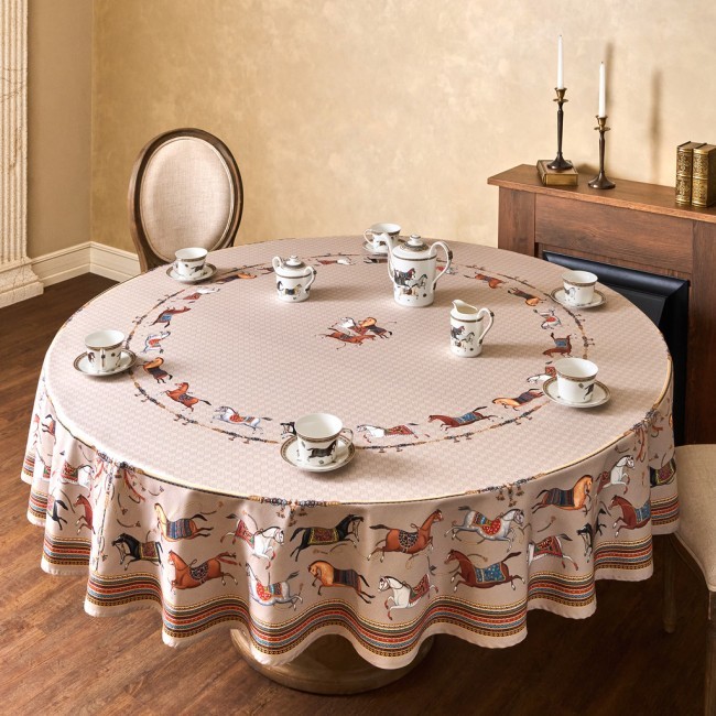 Скатерть круглая "passage" 220см ,капучино,100%хлопок,твил,пропитка Lefard (850-760-26) Скатерть круглая "passage" 220см ,капучино,100%хлопок,твил,пропитка Lefard (850-760-26)