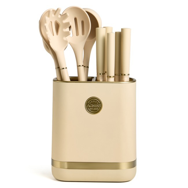Набор agness из 11пр: 5 ножей,подставка,половник,ложка,лопатка,шумовка,ложка для спагетти Agness (671-220) Набор agness из 11пр: 5 ножей,подставка,половник,ложка,лопатка,шумовка,ложка для спагетти Agness (671-220)