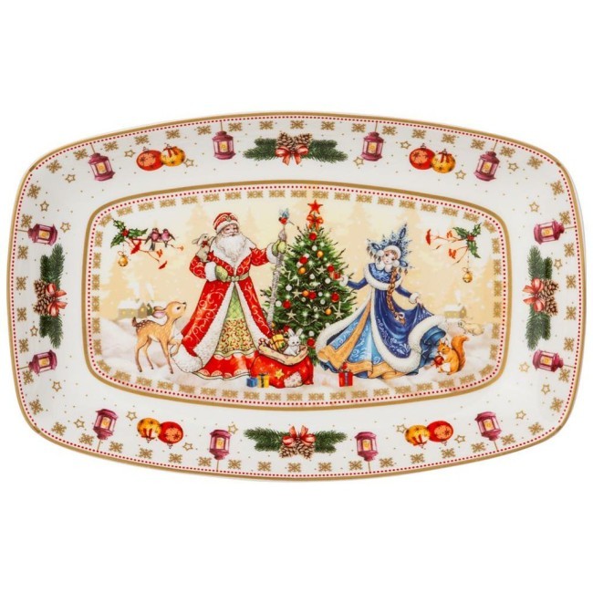 Блюдо lefard "дед мороз и снегурочка" прямоуг. 25*16*3 см Lefard (85-1729) Блюдо lefard "дед мороз и снегурочка" прямоуг. 25*16*3 см Lefard (85-1729)