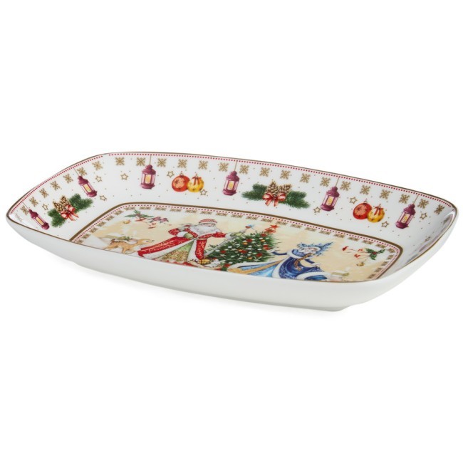 Блюдо lefard "дед мороз и снегурочка" прямоуг. 25*16*3 см Lefard (85-1729) Блюдо lefard "дед мороз и снегурочка" прямоуг. 25*16*3 см Lefard (85-1729)