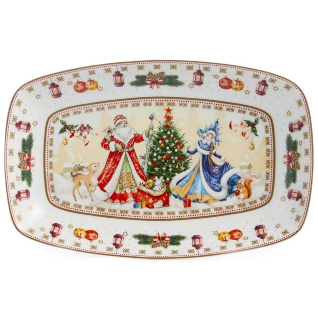 Блюдо lefard "дед мороз и снегурочка" прямоуг. 25*16*3 см Lefard (85-1729) Блюдо lefard "дед мороз и снегурочка" прямоуг. 25*16*3 см Lefard (85-1729)