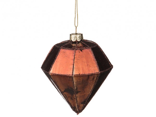 Декоративное изделие шар стеклянный 8*10 см. цвет: коричневый (кор=96шт.) Dalian Hantai (862-073)