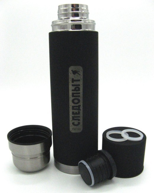 Термос СЛЕДОПЫТ с двойной крышкой, 0,75 л (PF-TM-05) (D-54194) 