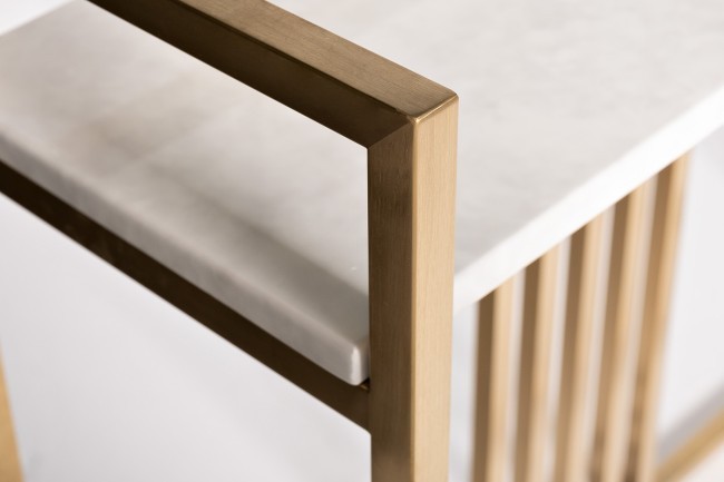 Консоль Misty Nuova иск.мрам/мат.зол 100*30*85см (TT-00008823)