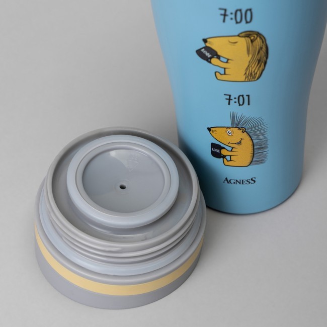 Термокружка agness "ёж" 360мл, колба нерж.сталь 18/10 Agness (709-117) Термокружка agness "ёж" 360мл, колба нерж.сталь 18/10 Agness (709-117)