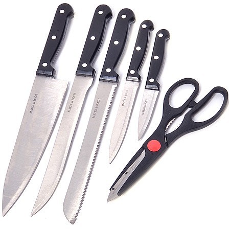 Набор ножей 7пр на подст. + ножницы Mayer&Boch (27423)