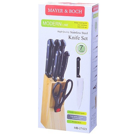 Набор ножей 7пр на подст. + ножницы Mayer&Boch (27423)