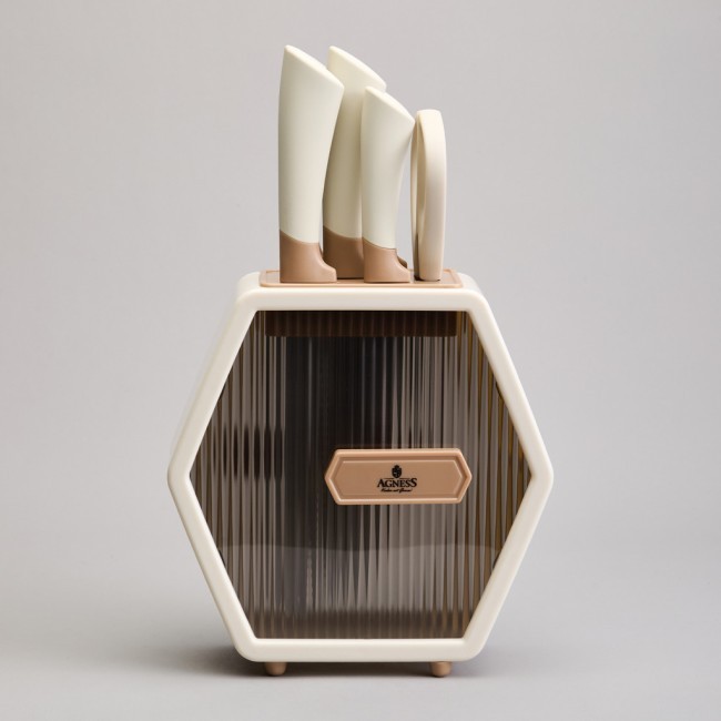 Набор ножей agness на пластиковой подставке, 7 предметов Agness (911-779) Набор ножей agness на пластиковой подставке, 7 предметов Agness (911-779)