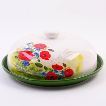 Блюдо д/блинов 23,8х11см Цветущие Маки LR (60279)