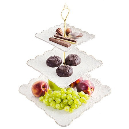 Конфетница 3х ярус ЭЛИС 15-20-26см LR (26514) Конфетница 3х ярус ЭЛИС 15-20-26см LR (26514)