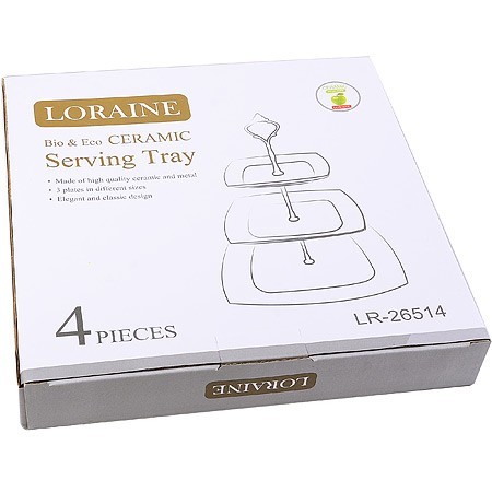 Конфетница 3х ярус ЭЛИС 15-20-26см LR (26514) Конфетница 3х ярус ЭЛИС 15-20-26см LR (26514)