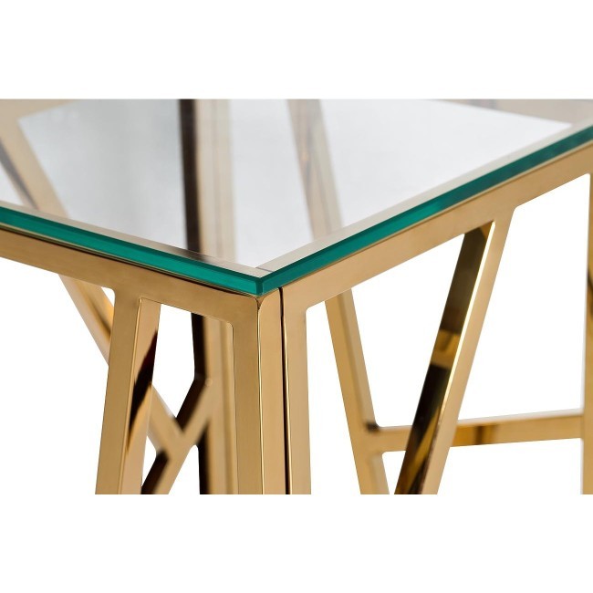 Стол журнальный высокий прозр.стекло/зол.30*30*75 (TT-00001731) Стол журнальный высокий прозр.стекло/зол.30*30*75 (TT-00001731)