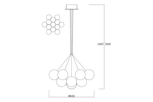 Светильник подвесной "Globo" d.60см, металл цвет серебро (TT-00013009) Светильник подвесной "Globo" d.60см, металл цвет серебро (TT-00013009)