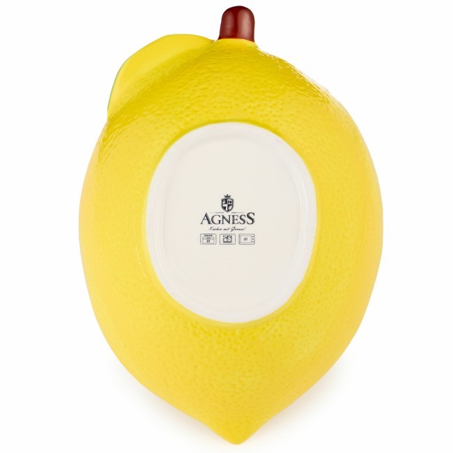 Блюдо для запекания "лимон", 550 мл, 22*15 см. высота=6 см Agness (490-474)