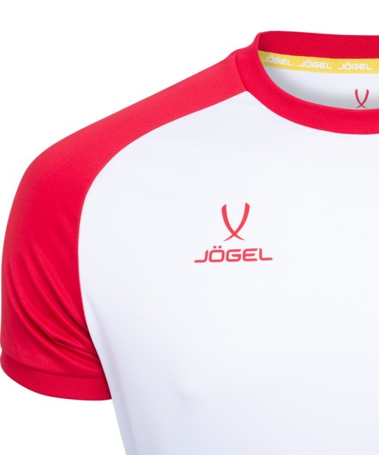 Футболка игровая JÖGEL CAMP Reglan Jersey, белый/красный, детский (702192)