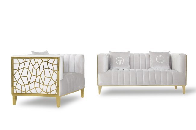 Диван Basel двухместный, велюр серый 164*87*79см (TT-00007922) Диван Basel двухместный, велюр серый 164*87*79см (TT-00007922)