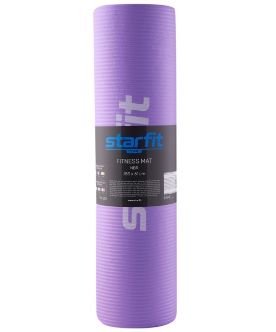 Коврик для йоги и фитнеса STARFIT FM-301, NBR, 183x61x1,0 см, фиолетовый пастель (1007344) Коврик для йоги и фитнеса STARFIT FM-301, NBR, 183x61x1,0 см, фиолетовый пастель (1007344)