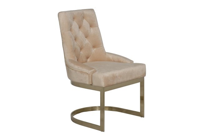 Стул велюр бежевый/матовое золото 65*61*93см (TT-00003612) Стул велюр бежевый/матовое золото 65*61*93см (TT-00003612)