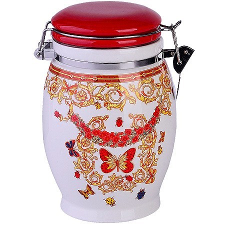 Банка для сыпучих продуктов 930мл Романтика доломит LR (30774)