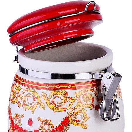 Банка для сыпучих продуктов 930мл Романтика доломит LR (30774)