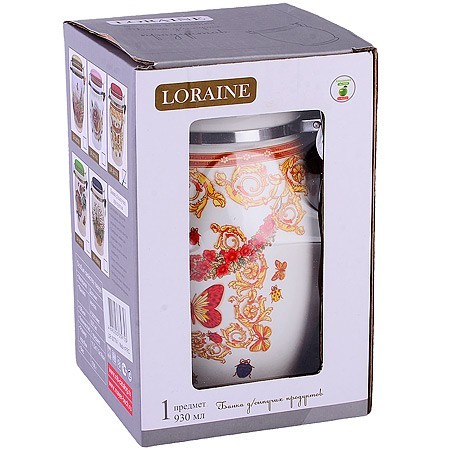 Банка для сыпучих продуктов 930мл Романтика доломит LR (30774)