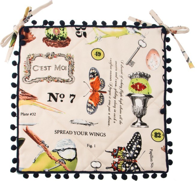 Сидушка на стул "баттерфляй" 39*39 см. хлопок 100% SANTALINO (D-850-822-5) Сидушка на стул "баттерфляй" 39*39 см. хлопок 100% SANTALINO (D-850-822-5)