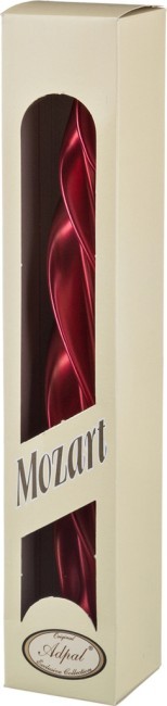 Свеча "моцарт" металлик красный высота=32 см Adpal (348-096)