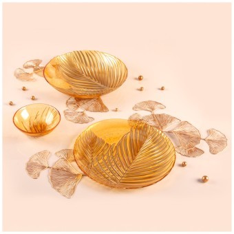 Блюдо глубокое "bohemia" amber 33см Bronco (336-108) Блюдо глубокое "bohemia" amber 33см Bronco (336-108)